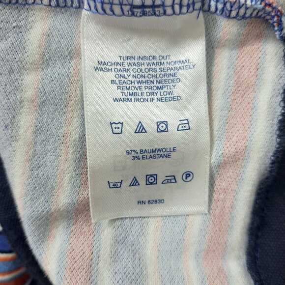 Lands' End Women's Nautical Striped Cap Sleeve Shirt Dress Blue Multi Vacation M - Picture 7 of 9